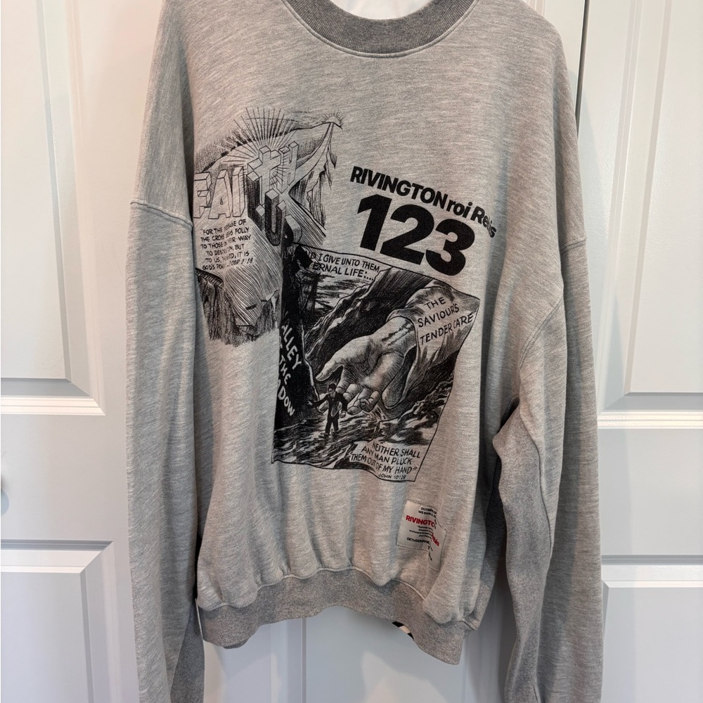 Graphic Print Crewneck Sweater